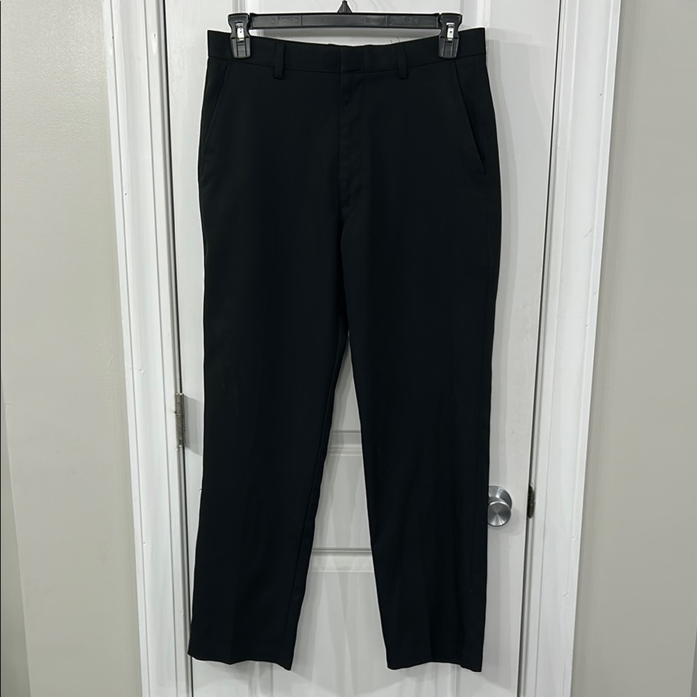 Black Dress Pants with Tapered Leg Design